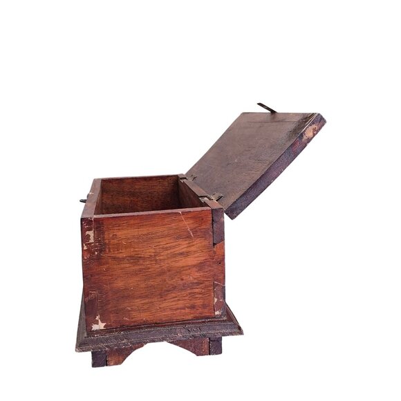 Vintage Wooden Storage Chest Lid & Metal Latch - Picture 14 of 16